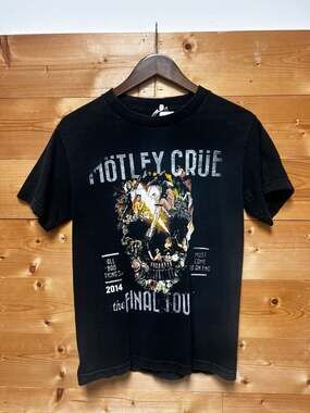 Motley Crue 2014 The Final Tour T-Shirt Alice Cooper Special Guest Size S